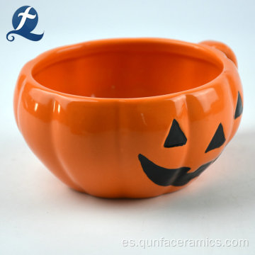 Juego de vajilla de cerámica de calabaza con tema de Halloween